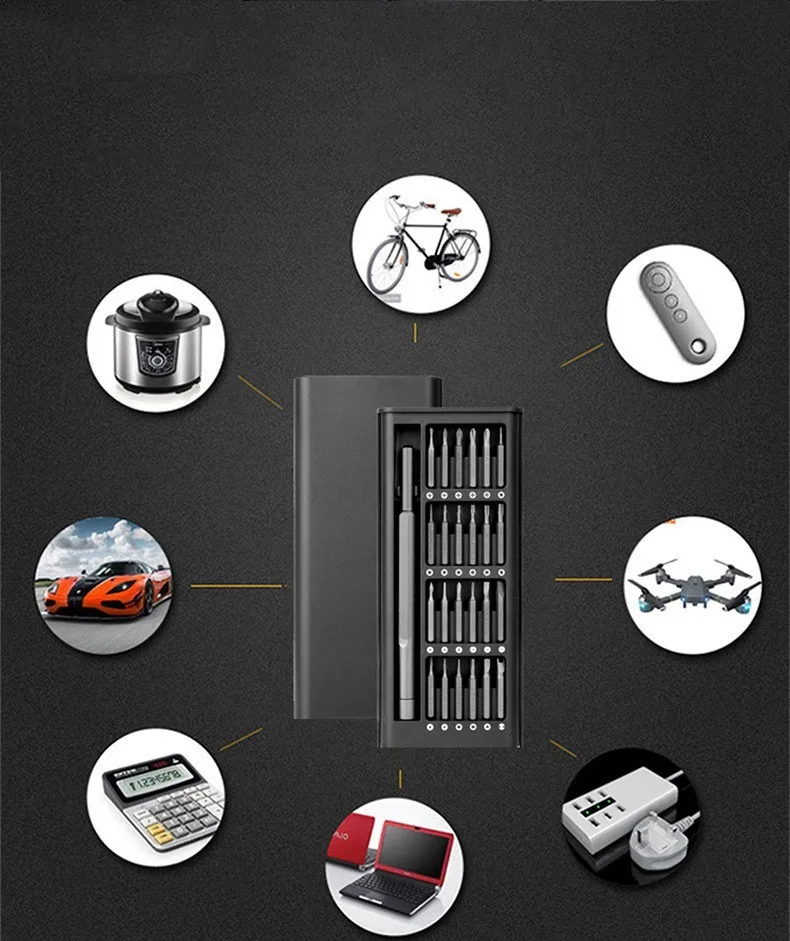Präzisions-Set, magnetisches Schraubendreher-Set für Laptop-Reparatur, elektrische iPhone-Tri-Wing-Torx-Bits, Computer-Reparatur-Werkzeuge – Detail 4
