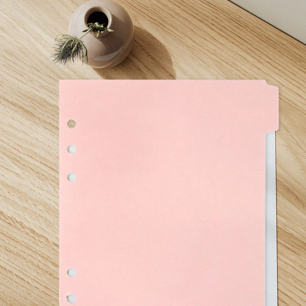 พาร์ติชั่น Baffle พลาสติก Binder Tabs โน้ตบุ๊คดัชนีแบ่งหลวมเครื่องหมายหน้า Aesthetic Notepad