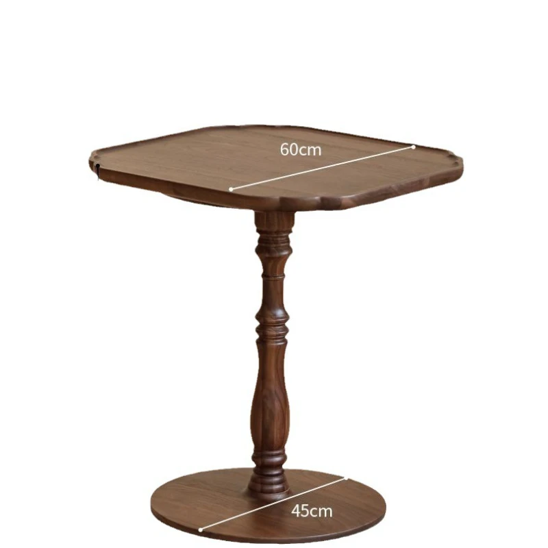 

black walnut retro sofa side few solid wood coffee table small apartment medieval corner few French casual small coffee table