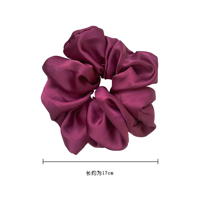 Oversized Scrunchies Big Rubber Hair Ties Elastic Girs Ponytail Holder Smooth Satin Scrunchie Women Hair Accessories SA506