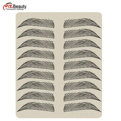 Eyebrow Practice Skin Permanent Makeup Training Latex Sheet Double-Sided use Brows Design for Brows Hair Stroke Practice Tattoo