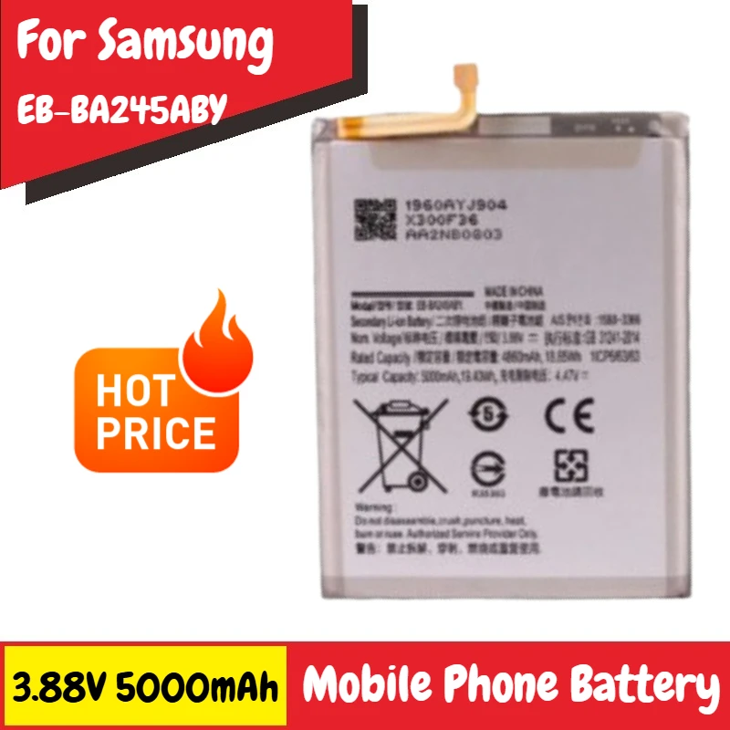 

3.88V 5000mAh Mobile Phone Battery EB-BA245ABY for Samsung Galaxy A24 4G SM-A245F SM-A245M/DS SM-A245F/DSSM-A245F/DSN