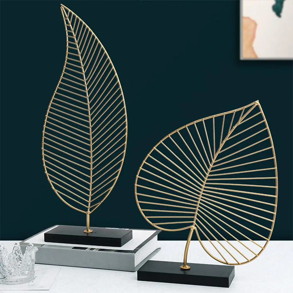Escultura de hoja de hierro de Metal, estatuilla de mesa, decoración del hogar con