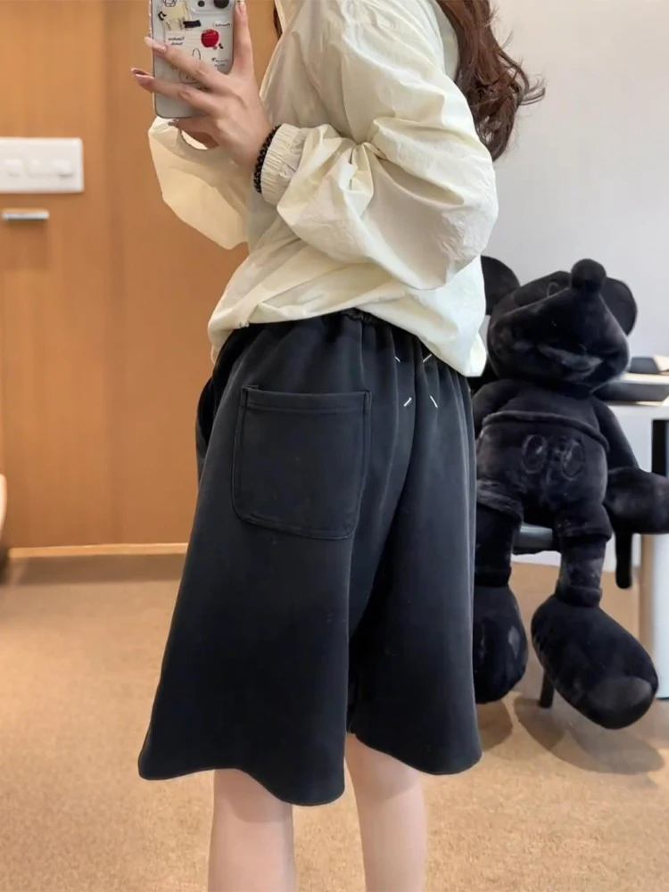 

Мужские летние винтажные брюки в стиле ретро-спорт, укороченные до колена, из плотной ткани, повседневные, в стиле CleanFit, длиной пять четвертей