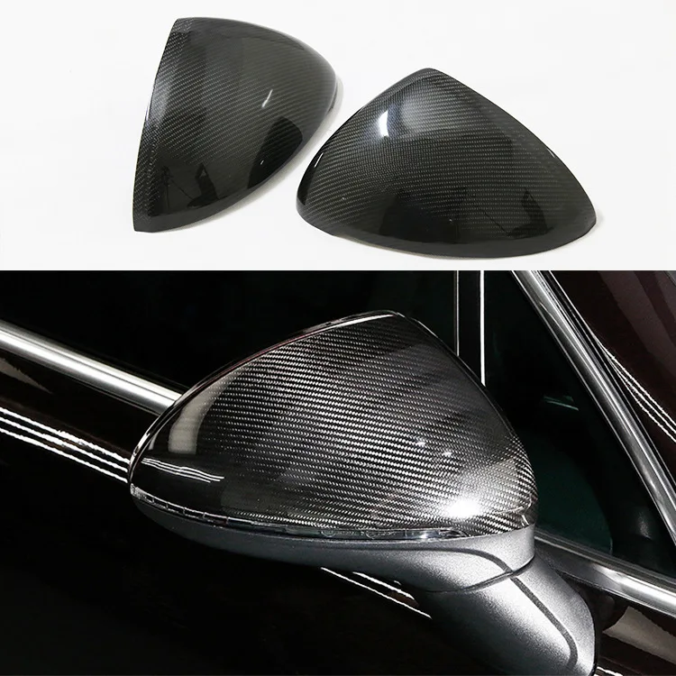 For Porsche Cayenne 958 Genuine Carbon Fiber Rearview Mirror Cover Ear Mirror Shell Customization Accessory