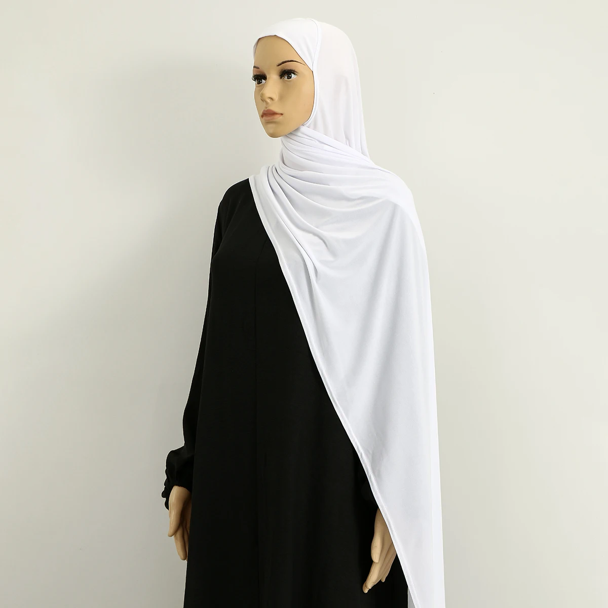 

Women Elegant Khimar Modest Muslim Islamic Ramadan Soft Lightweight Jersey Hijab Long Scarf Amira Prayer Abaya Jilbab