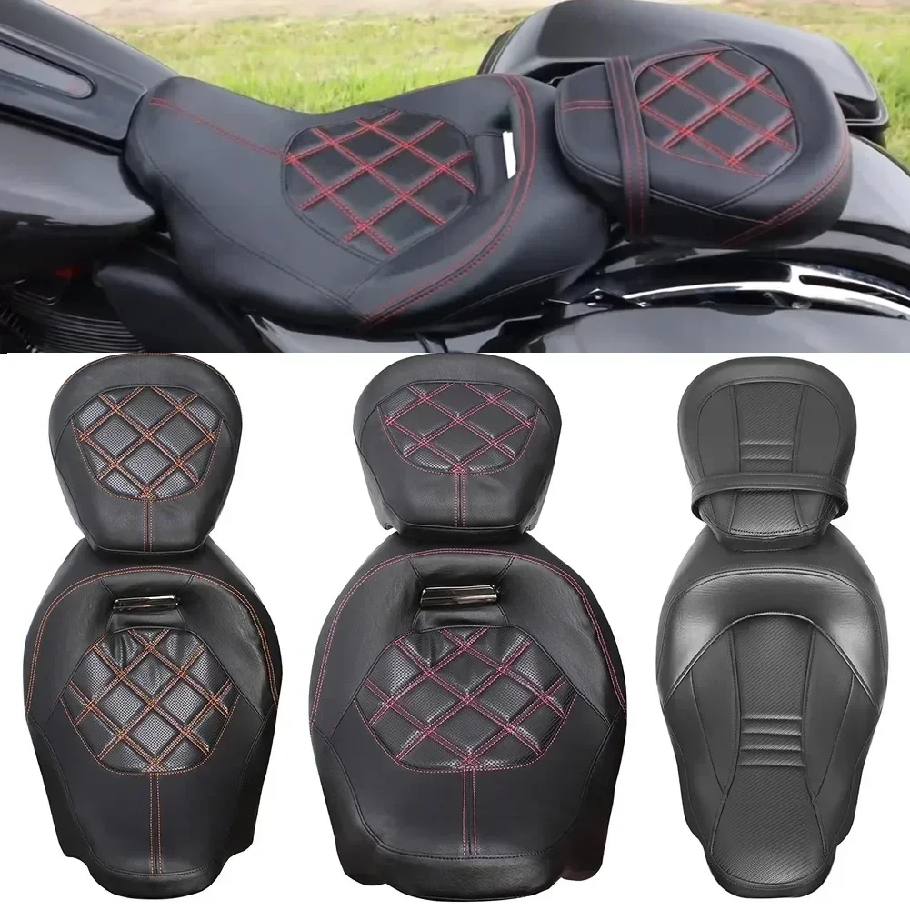 

Harley Cvo Street Road King Dual Light Motorcycle Seat Cushions Front Rear Modified Motorbike Saddle Suitable For 09-21 Years