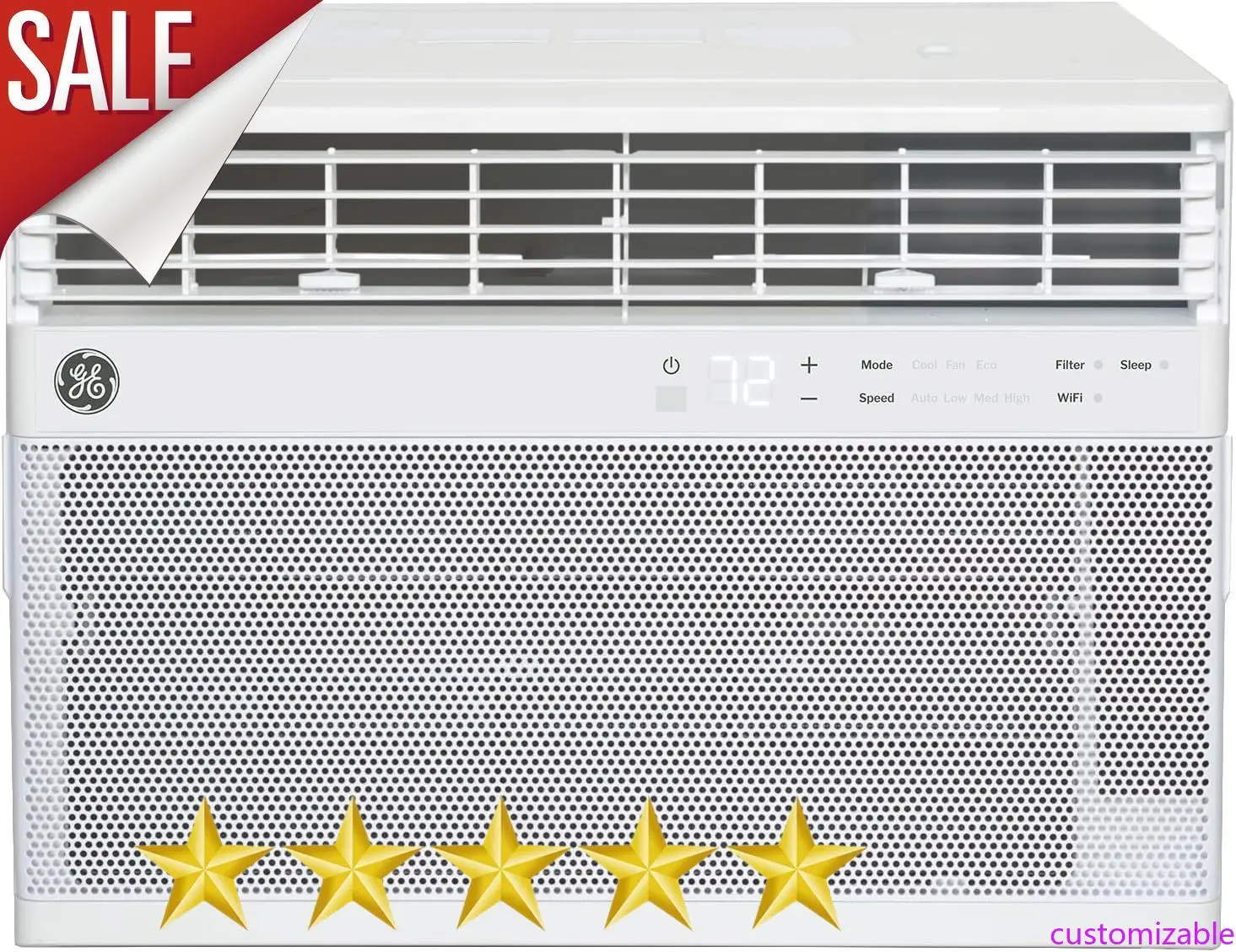 

Customizable AWCS12WWA Window Air Conditioner, Wi-Fi Enabled, Energy-Efficient Cooling for Large Rooms up to 550 sq ft, Easy