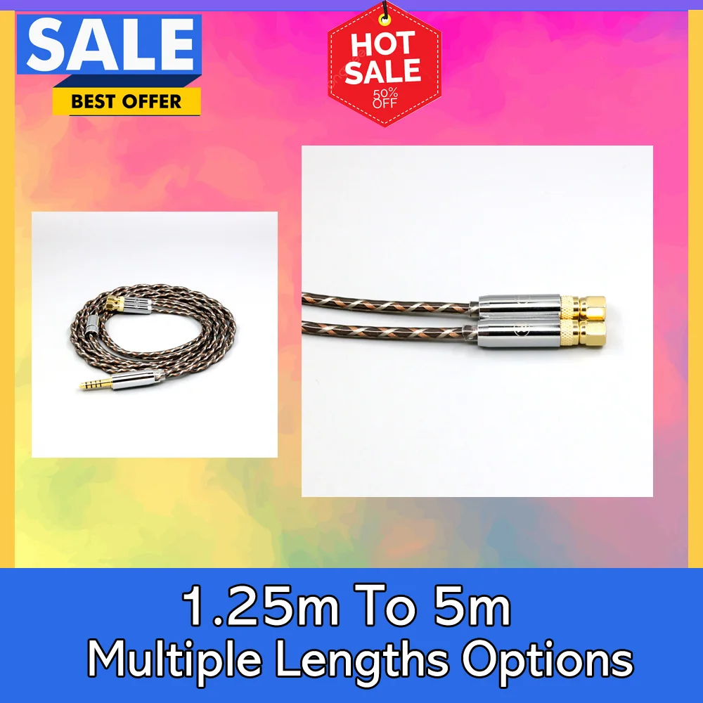 

TypeX 25AWG Litz Shielding 7n OCC Earphone Cable For HE300 HE4 HE500 HE6 HiFiMan HE400 HE5 HE6 Headphone LN008895