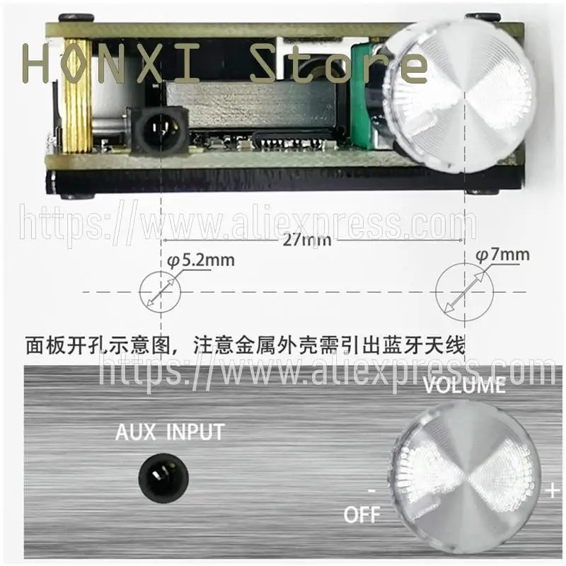 بلوتوث 5.0 وحدة الصوت ، TPA3116D2 ، HIFI الرقمية ، قوة ستيريو ، مضخم الطاقة ، TPA3116D2 ، لوحة 2.0 ، 2x50 واط ، 1 قطعة