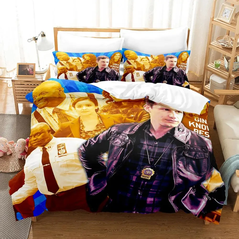 Imagem -05 - Print Brooklyn Nine-nine Bedding Grupo Capa de Edredão Cama Grupo Quilt Cover Fronha Consolador Rei Queen Size Meninos Adulto 3d