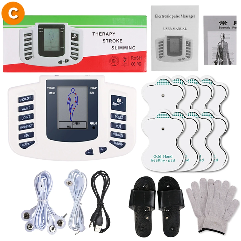 Digital EMS Electric Muscle Stimulator Full Body TENS 8 Modes Physiotherapy Slimming Massager Pulse Meridian Therapy Instrument