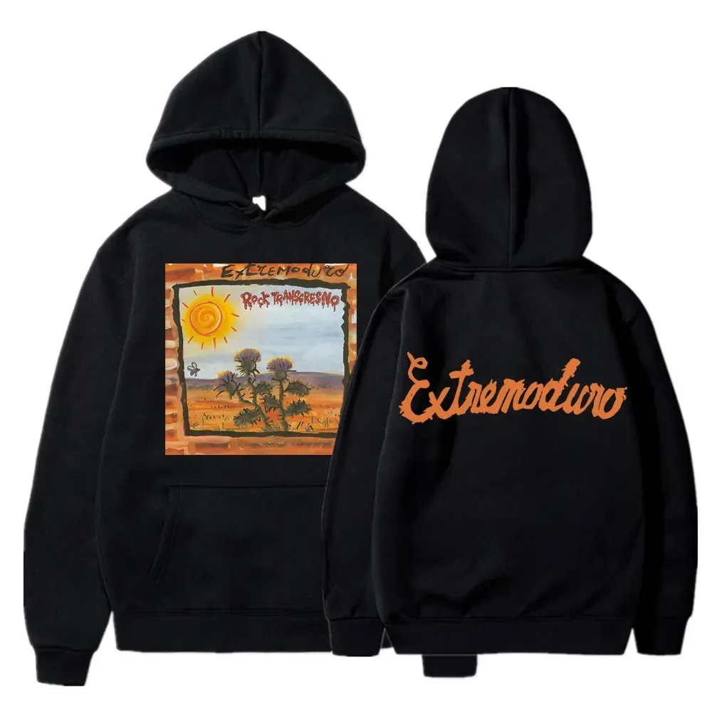 Sudaderas con Capucha EXTREMODURO, Sudadera con Estampado Gráfico del Álbum Rock Transgresivo, Sudadera Holgada de Forro Polar Cálido para Hombre y Mujer, Ropa Urbana