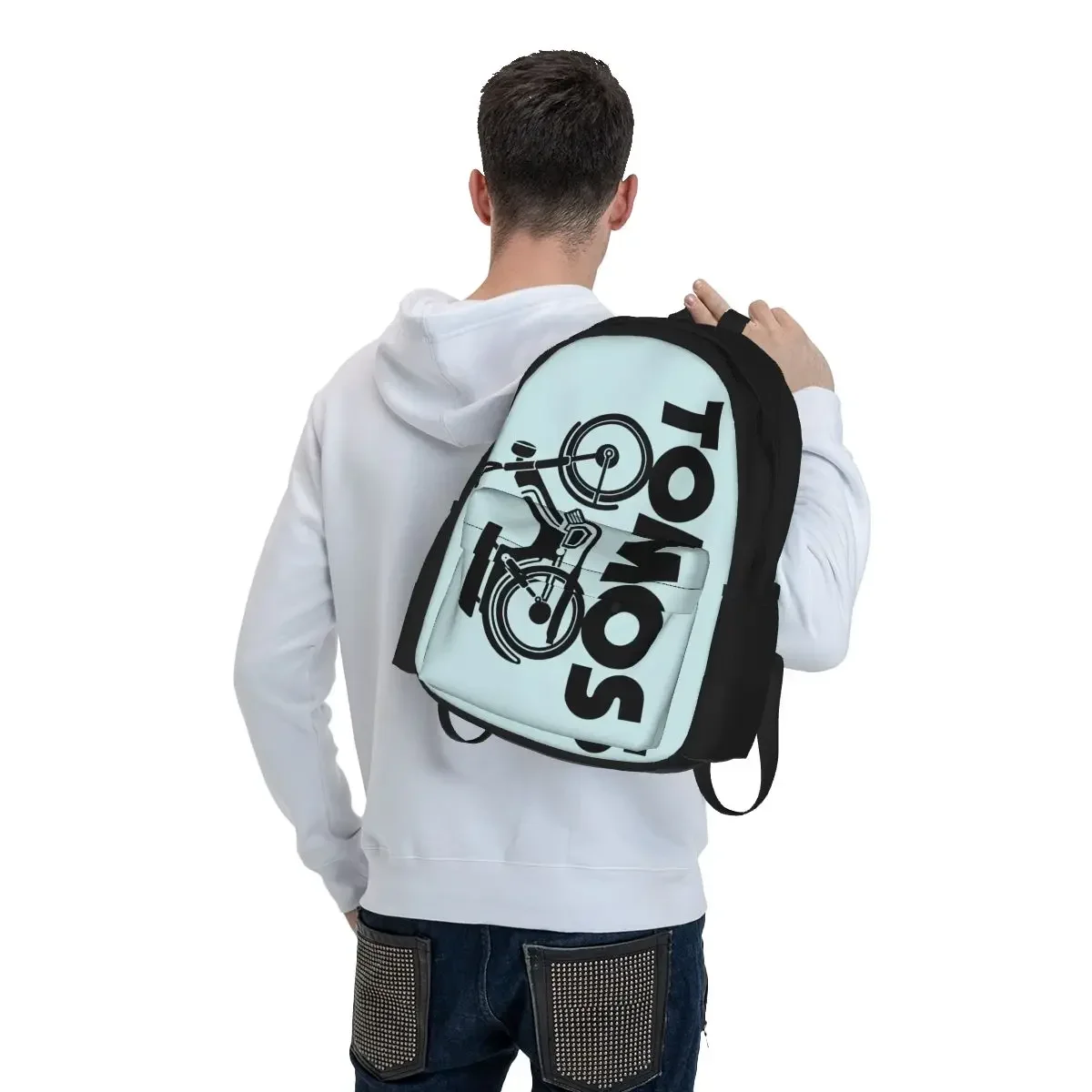 Tomos Moped Backpacks Boys Girls Bookbag Children School Bags Cartoon Kids Rucksack Laptop Rucksack Shoulder Bag Large Capacity