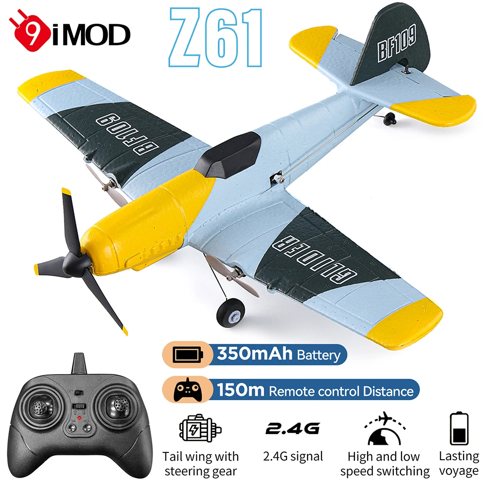 9IMOD Z61 RC Airplane RC Plane 2/3 Channel Fixed Wing Plane Model Electric 2.4G RC Airplane EPP Foam Child Toys Birthday Gifts