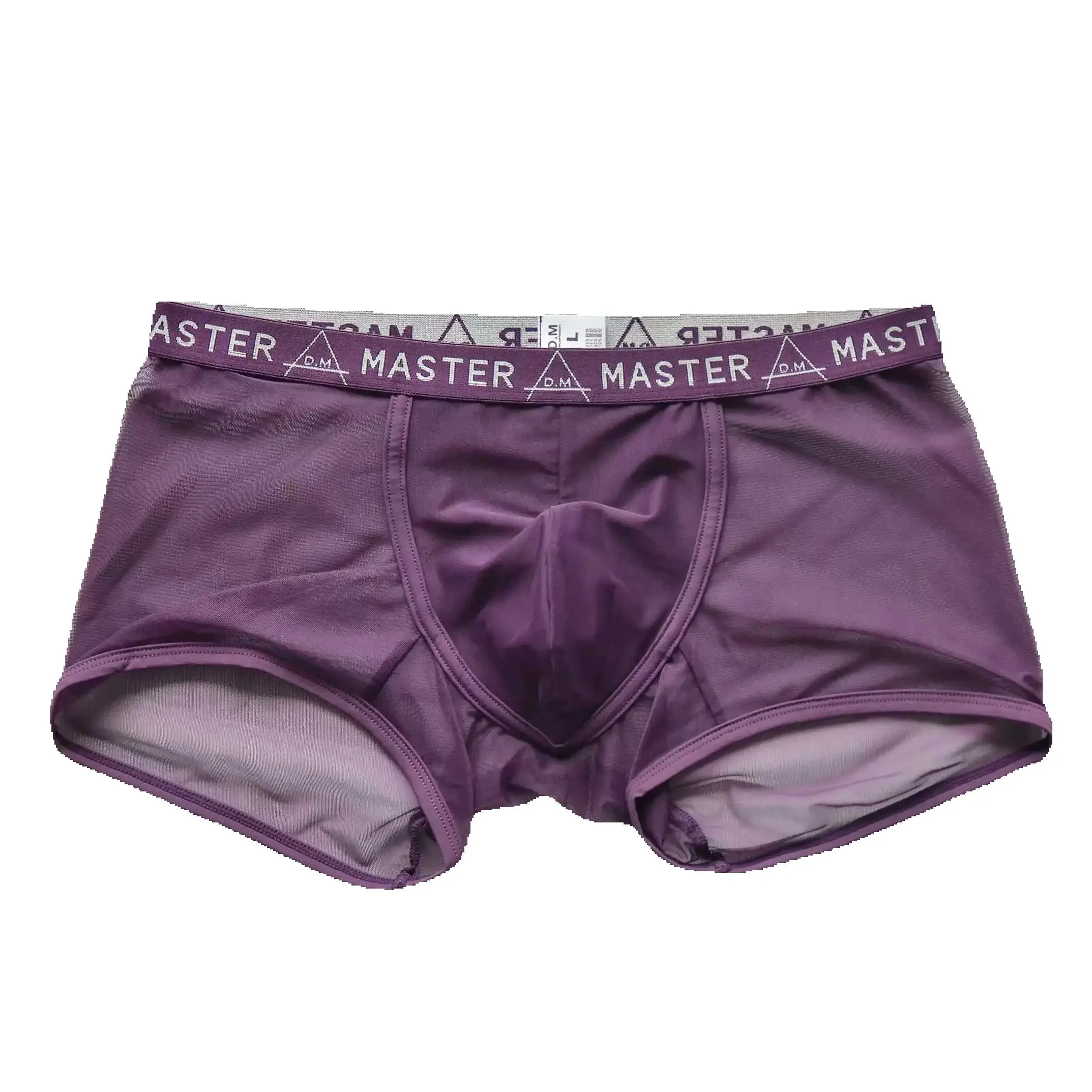 

Top Men's Low Waist Boxers Flat Corner Pants Solid Color Solid Color Four Corner Shorts Home Stage Performance Pants