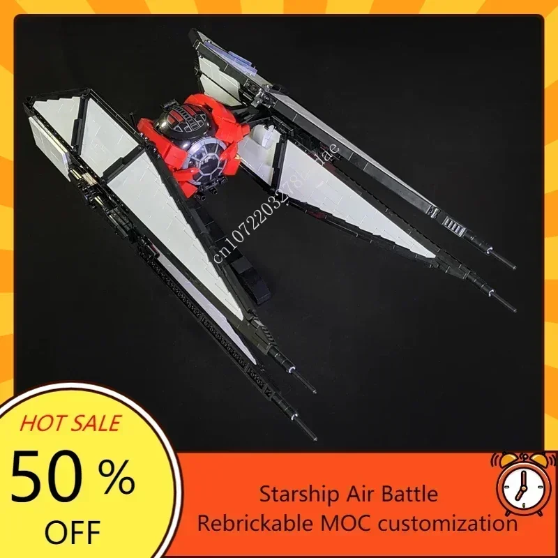 1326PCS MOC Space Battle Series First Order TIE Whisper Starfighter Model Custom Puzzles Technology  Assembly Toys Gifts