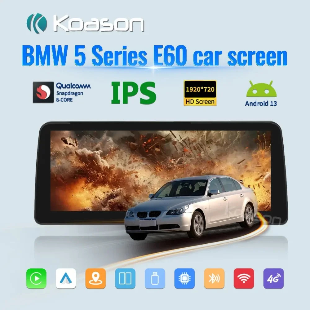 Koason Android Touch Screen Dispaly For BMW 5 Series M5 6 Series E60 E61 E63 E64 Upgrades Apple CarPlay Autoradio Car Stereo GPS