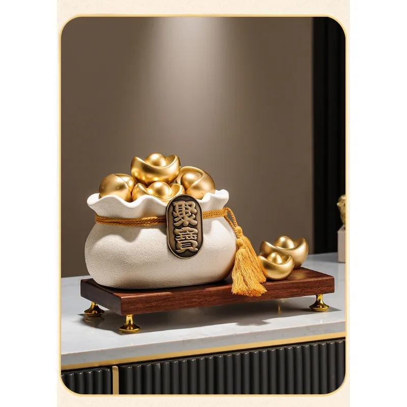 Chinese ceramic cornucopia ornaments, high-end decorations in living room and office, opening gifts