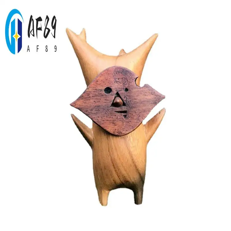 

AF89-2PCS Wood Statue Decoration Resin Handwork Statue Game Lovers
