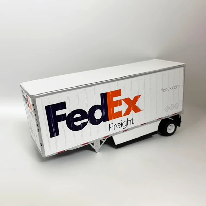 17CM DM 1:50 Scale Fedex Marine Logistics Tractor Semi Trailer Container Alloy Simulation Model Collection Souvenir Gift Display