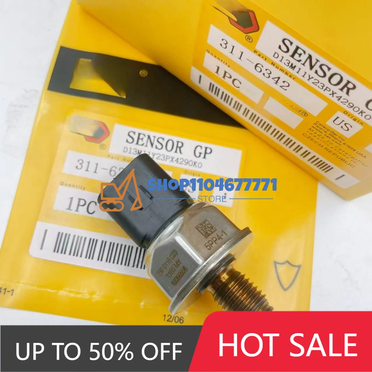 3116342 311-6342 Engine C4.4 C6.6 Fuel Pressure Sensor for cat Excavator E320D E321D