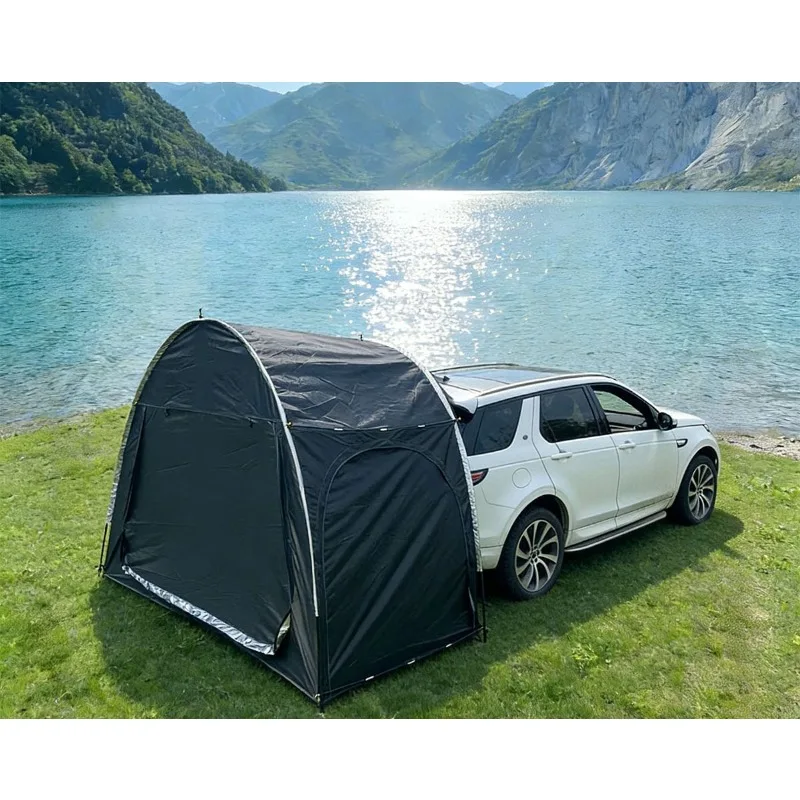 Outdoor self-driving tour car tail tent, portable camping large space car tail awning