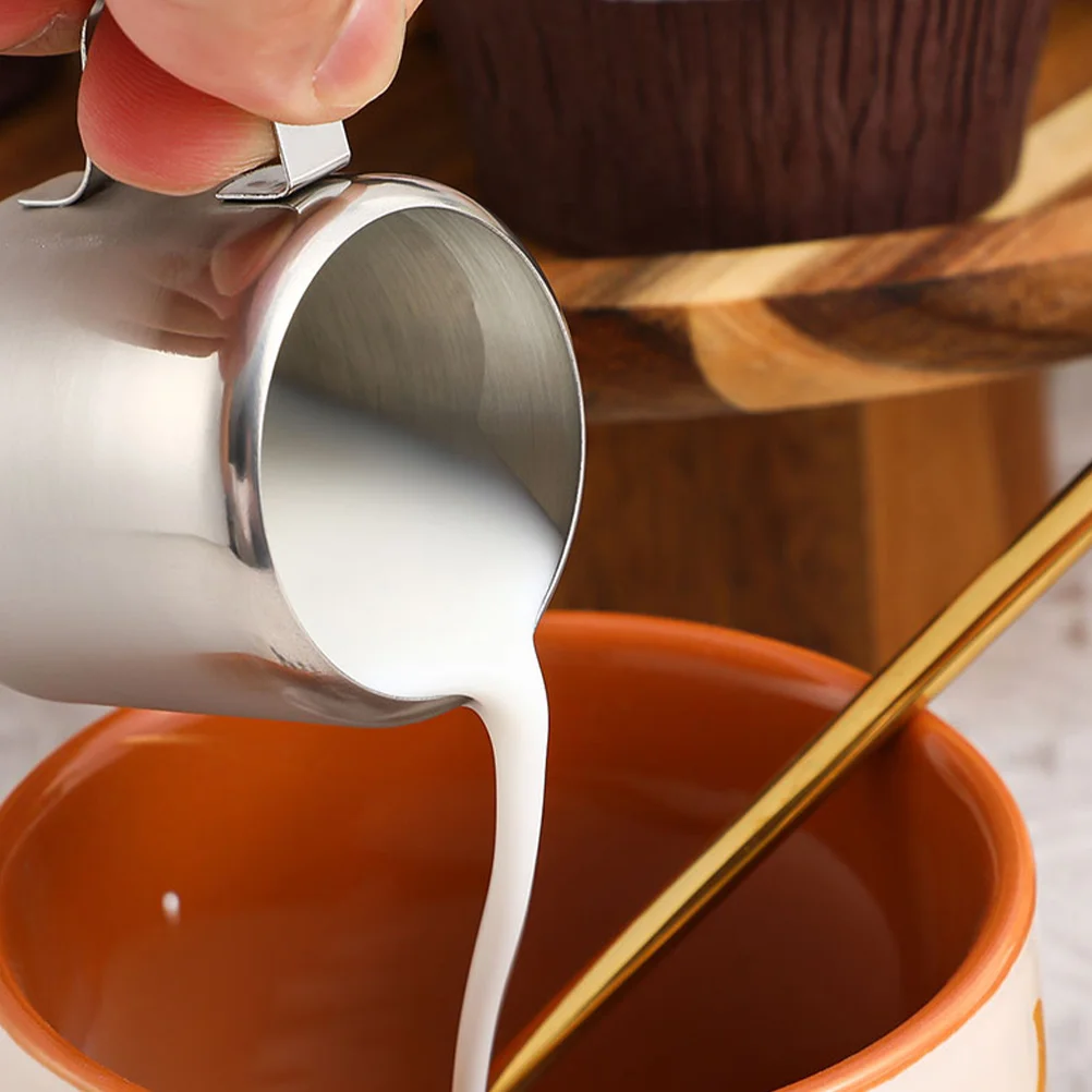 

3Pcs Stainless Steel Coffee Milk Frothing Pitchers Latte Steaming Jug Multifunctional Cups Frothing Pitcher