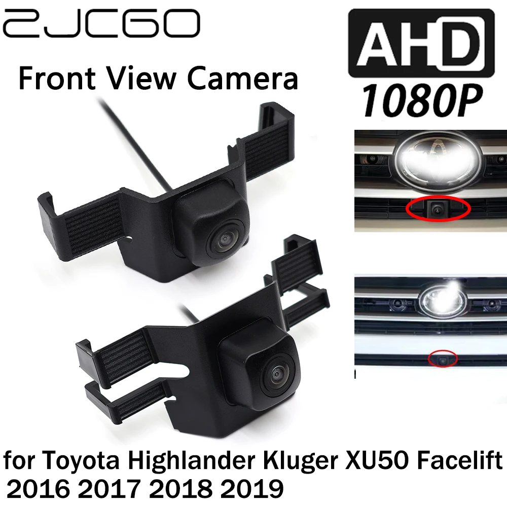 

ZJCGO Car Front View LOGO Parking Camera AHD 1080P Night Vision for Toyota Highlander Kluger XU50 Facelift 2016 2017 2018 2019