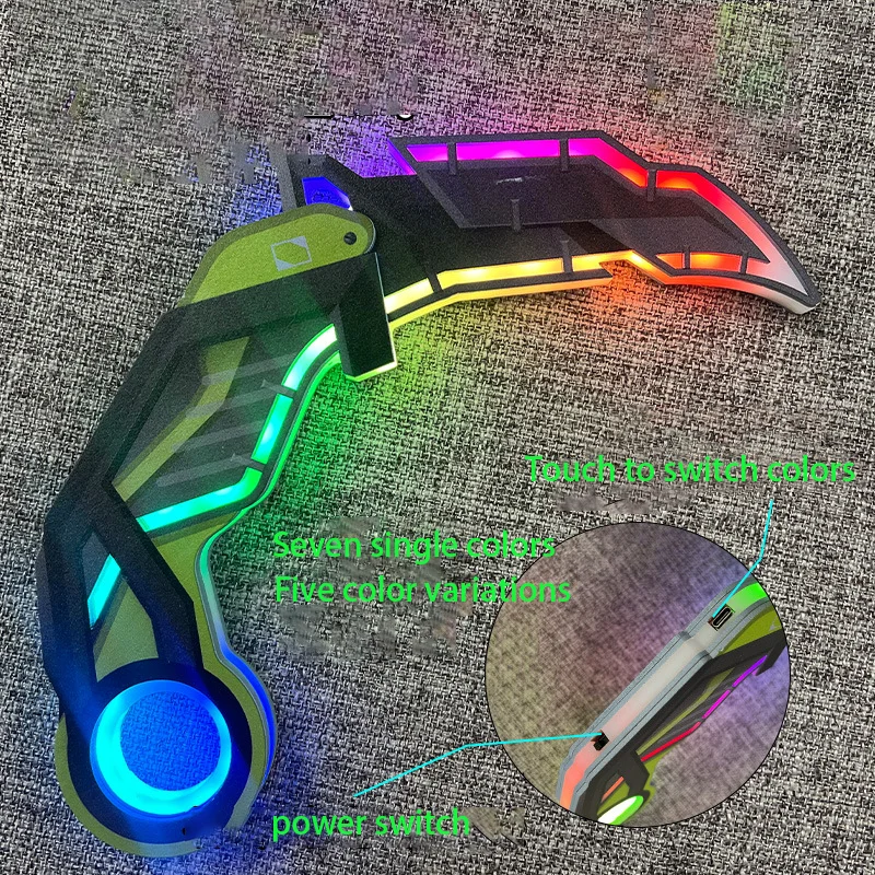 

Illuminated Toy with Colorful Effects Valorant Karambit Impression Jett Kunai Graphics Card Claw Knife Rechargeable Model Toy