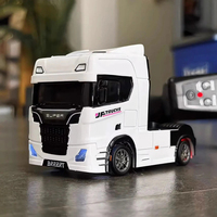 Mini RC Semi-trailer truck 1/43 Full proportion remote control drifting car 2.4G 4WD Built-in gyroscope with Light and Sound Toy
