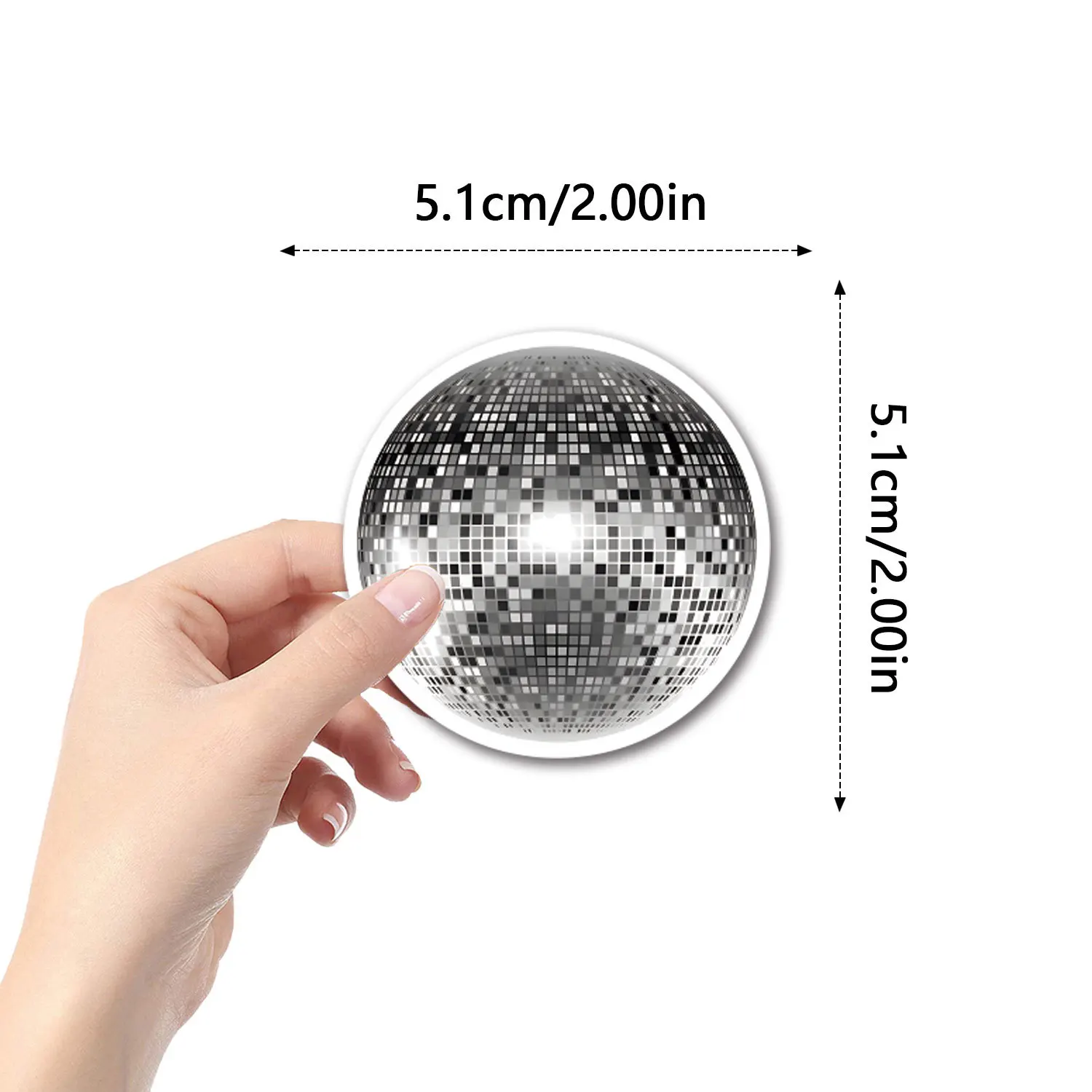 55 adesivi con palline da discoteca, adesivi con graffiti con palline magiche di cristallo, adesivi per computer per bagagli fai da te