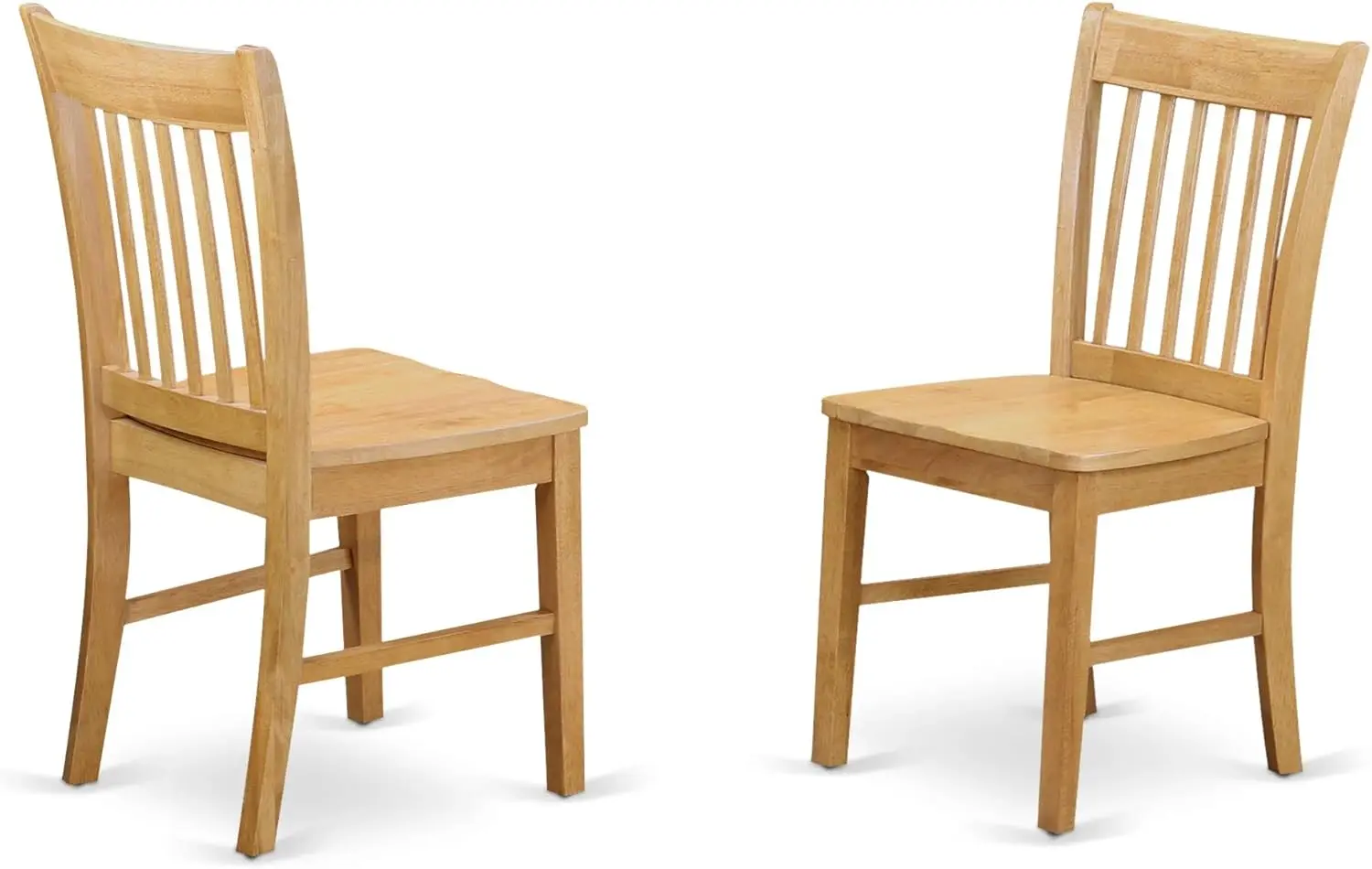 NOFK5-OAK-W 5 Piece Set for 4 Includes a Rectangle Kitchen Table with Butterfly Leaf and 4 Dining Room Chairs, 32x54 Inch