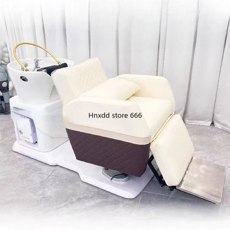 Aesthetics Head Spa Bed Massage Makeup Water Therapy Hairdressing Chair Recliner Washbasin Chaise Coiffure Hair Salon Furniture