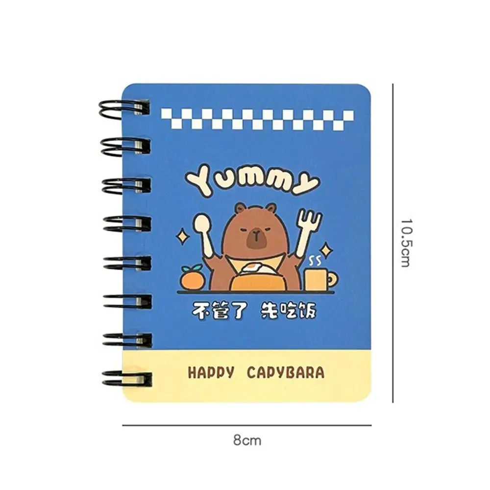 Multi-purpose Cute Capybara Coil Book Creative Portable Cartoon Notebook Multifunction 180 Degrees Error Word Book Birthday Gift