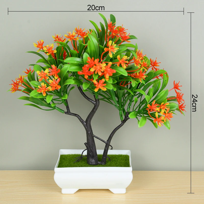Artificial Mini Bonsai Potted Small Tree Fake Plant Ornament