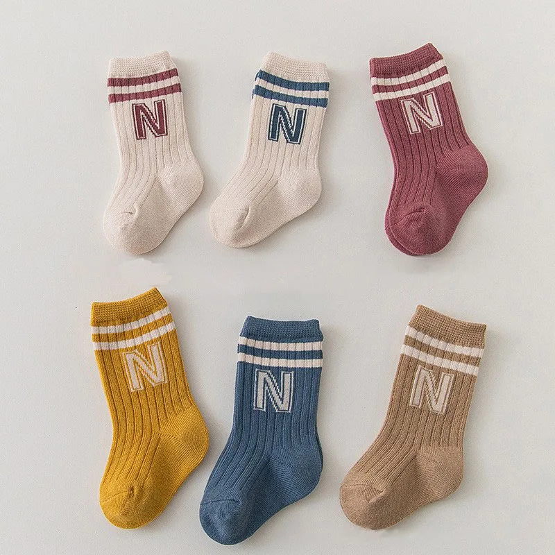 3 Pairs/Lot MILANCEL New Autumn Baby In Tube Socks 0-5T Cute