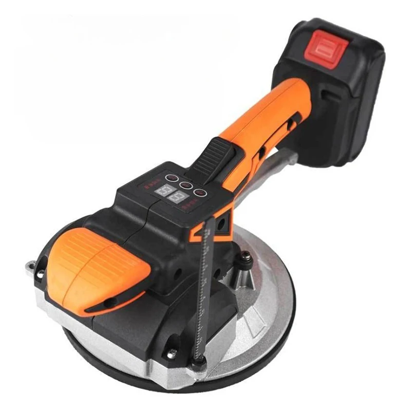 Electric Tile Tiler Cordless Handheld Tile Vibrator Digital Display 18CM Tiles Vibrating Suction Cup Adjustable Gear Vibrators