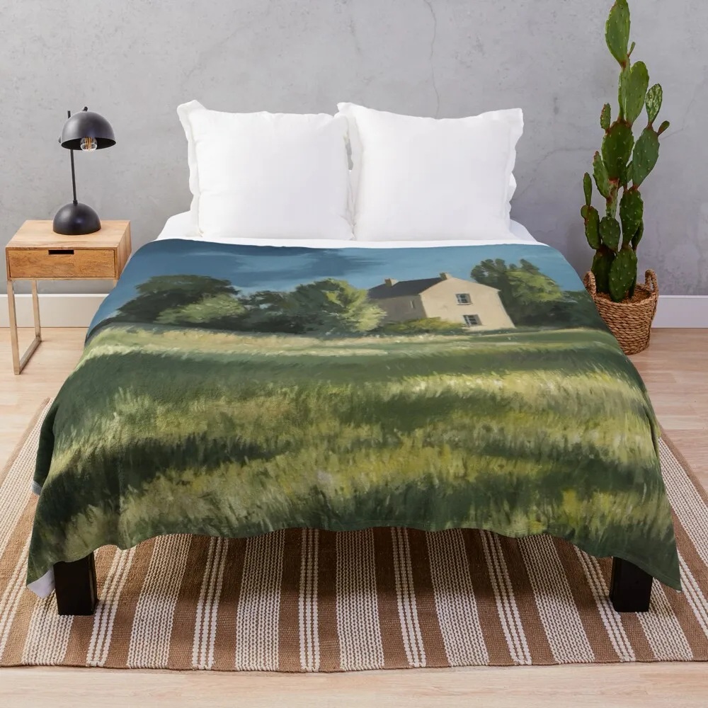 

Tranquil French Countryside: A Peaceful Retreat Throw Blanket Luxury Thicken Hairys Heavy Blankets