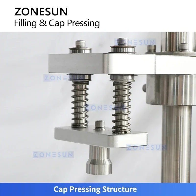 ZONESUN ZS-AFC42 زجاجة عطر أوتوماتيكية ملء السد آلة قطعة واحدة مضخة تمعجية الضغط خط العقص
