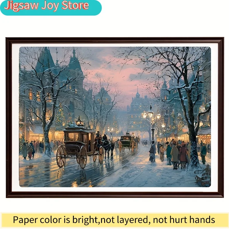 1박스() 성인용 빅토리아 스타일 크리스마스 퍼즐, 파티 게임 및 활동에 적합 - 우아한 혼합 색상 모자이크 디자인 1