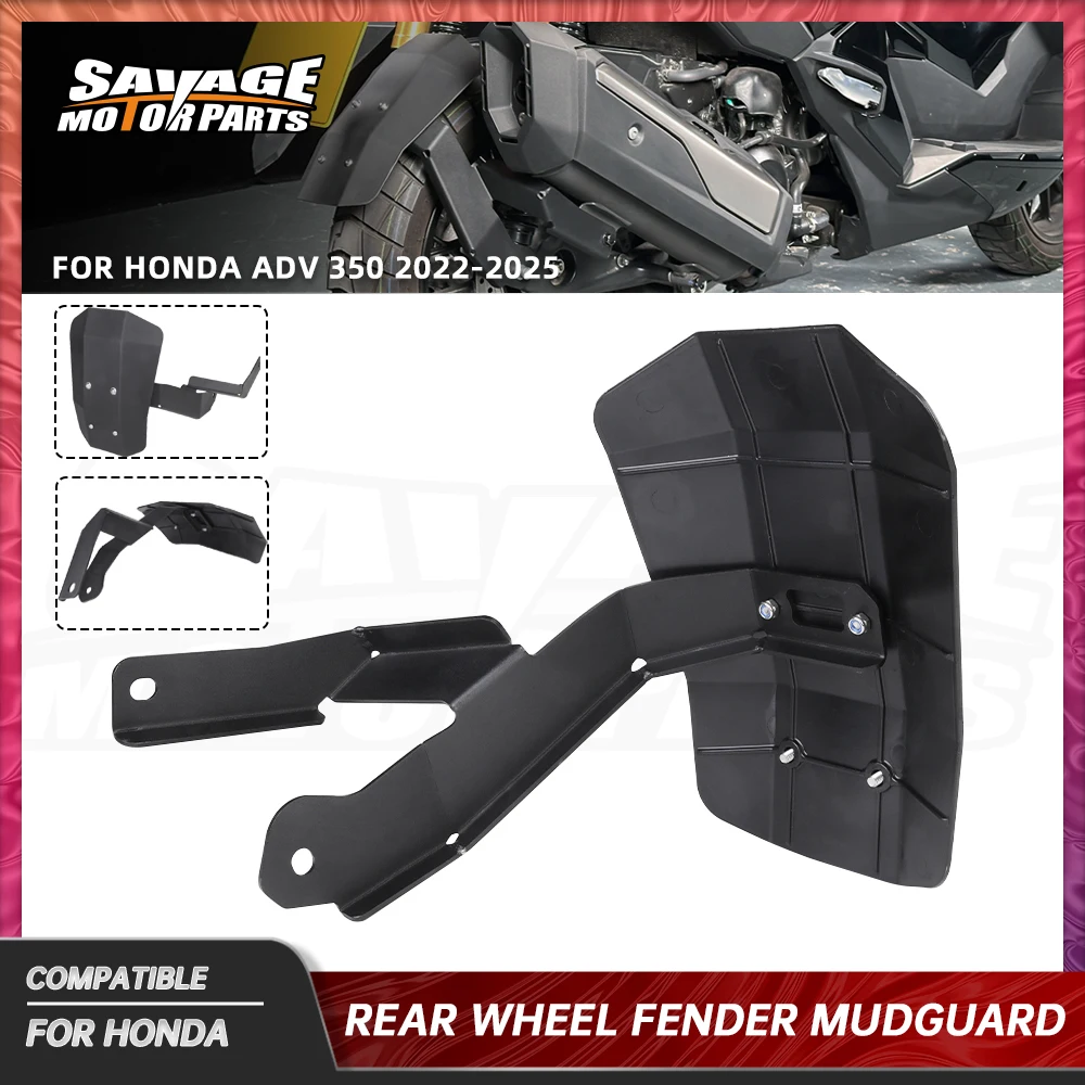 

For Honda ADV 350 2022-2025 Fender Rear Cover Tire Hugger Mudguard Motorcycle Accessories Splash Guard Protector Extend Extender