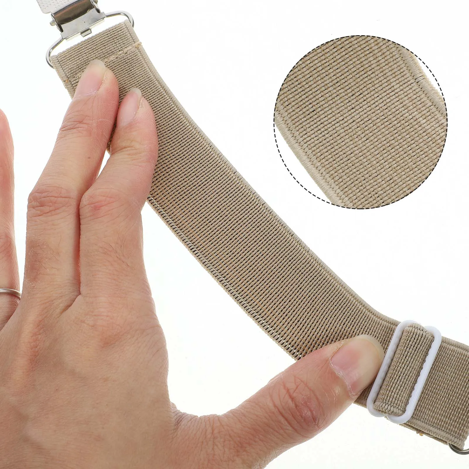 

4Pcs Adjustable Elastic Pant Keeper Clips Windproof Snowproof Trouser Fixing Strap Holder Adjustable Boots Strap Clips