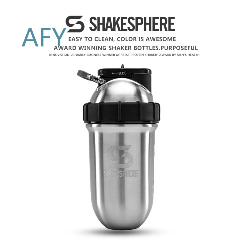ShakeSphere Stainless Steel Protein Shaker Cup for Men Fitness Water Bottle for Gym Workout Gift Food Grade Mixing Cup