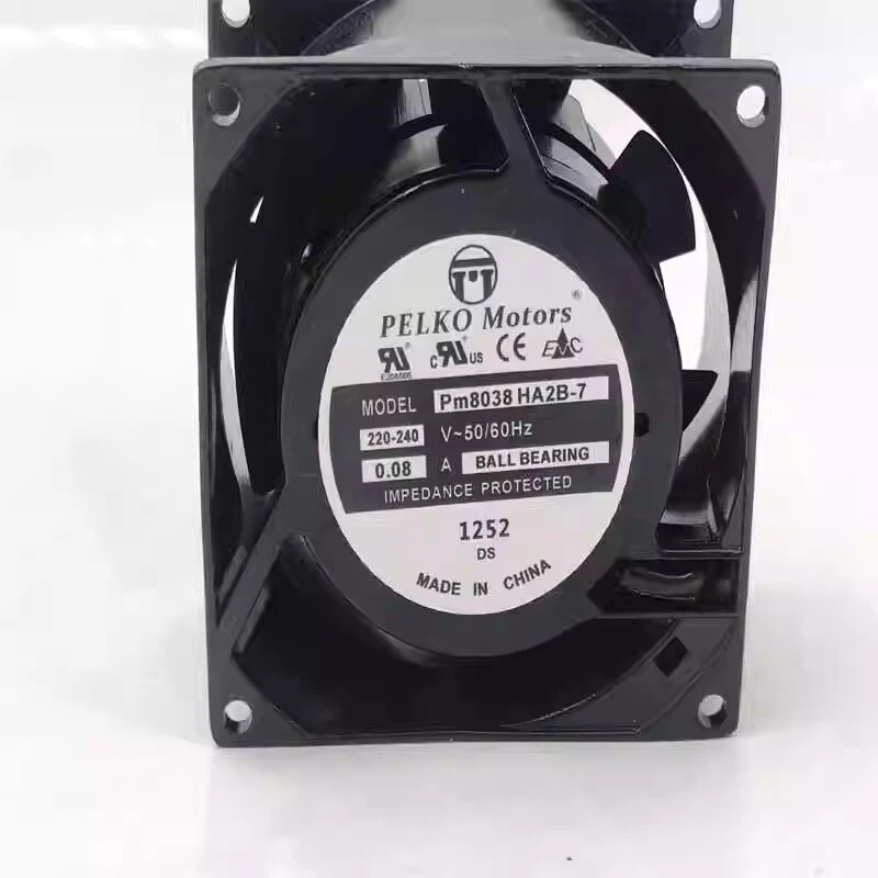 C FOR PELKO MOTORS PM8038HA2B-7 220-240V 0.08A 8038 8CM Aluminium Frame AC Fan
