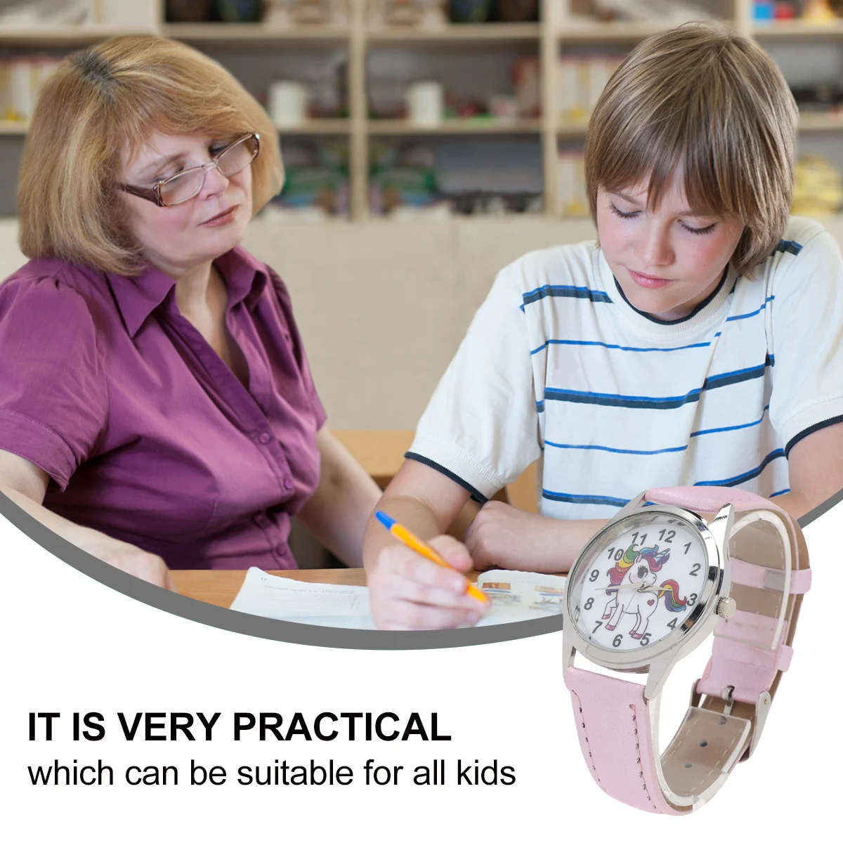 ساعة يونيكورن بحزام ساعة رياضية مريحة لتعلم وقت المعصم هدية لـ #2