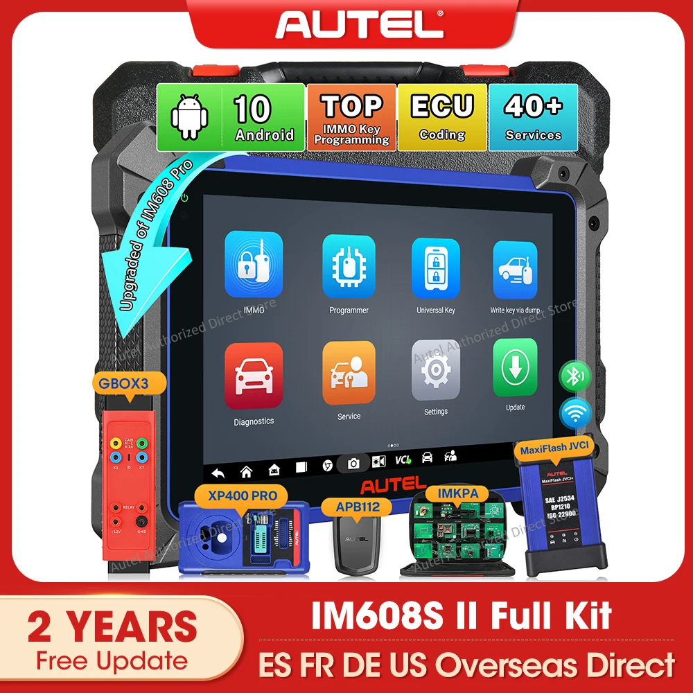 Autel MaxiIM IM608S II Full Kit Top IMMO Key Programmer All-in-one Diagnosis Scanner GBOX3 APB112 IMKPA Key Fob Programming Tool