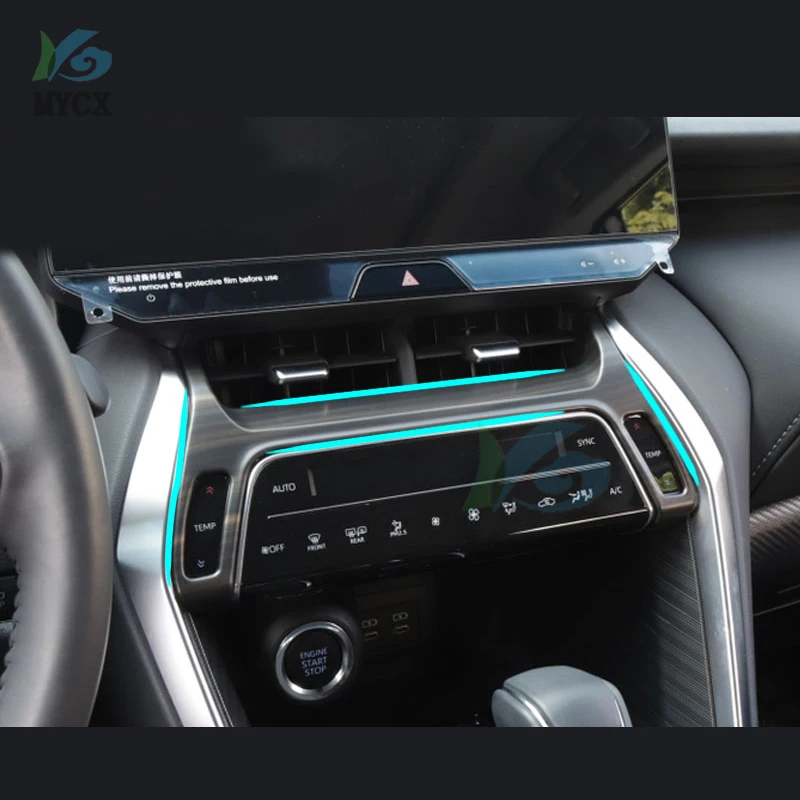 

ACCESSORIES FIT For Toyota Harrier 2022 CHROME CENTER CONSOLE AC SWITCH BUTTON COVER BEZEL TRIM KNOB DASHBOARD PANEL GRANISH