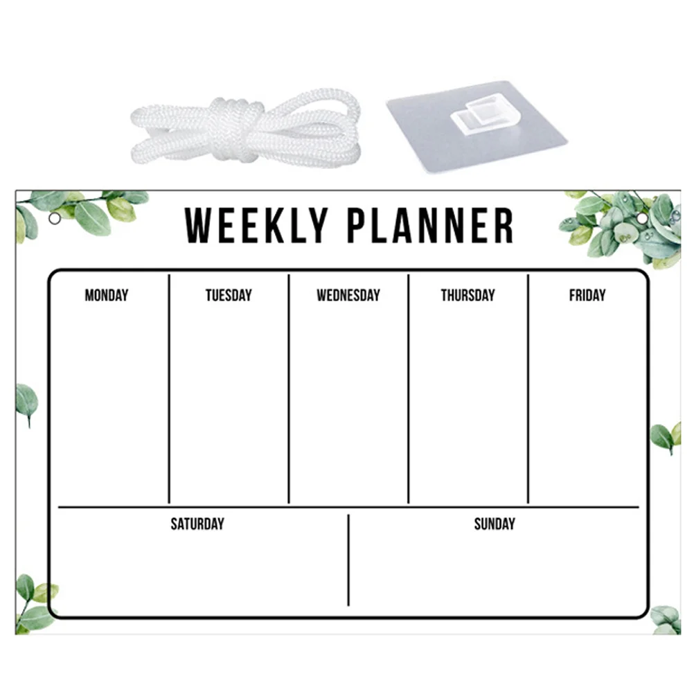 

Dry Erase Week Calendar Erasable Memo Board Students Acrylic Writing Transparent Weekly