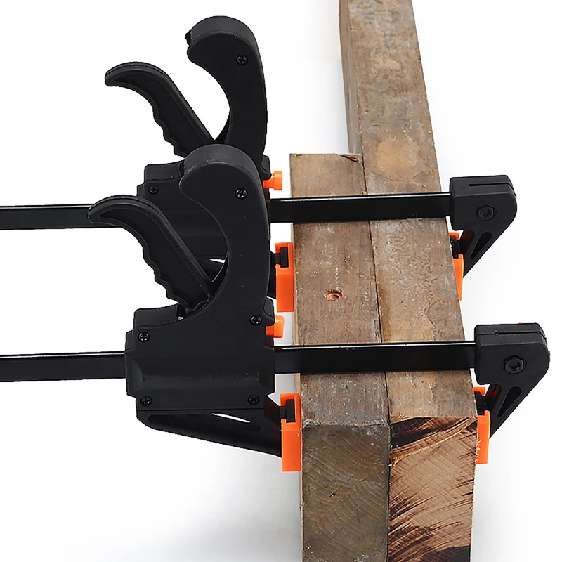 Set di clip per morsetto per barra da lavoro per la lavorazione del legno Morsetto per lavorazione del legno duro Clip a sgancio rapido a cricchetto Gadget per utensili manuali per carpenteria fai-da-te